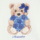 Girls White & Blue Teddy Tulle Dress, 1, hi-res